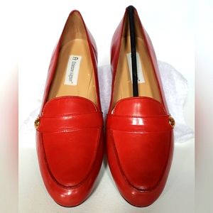 Etienne Aigner Size 11 Red Loafer Style Flats